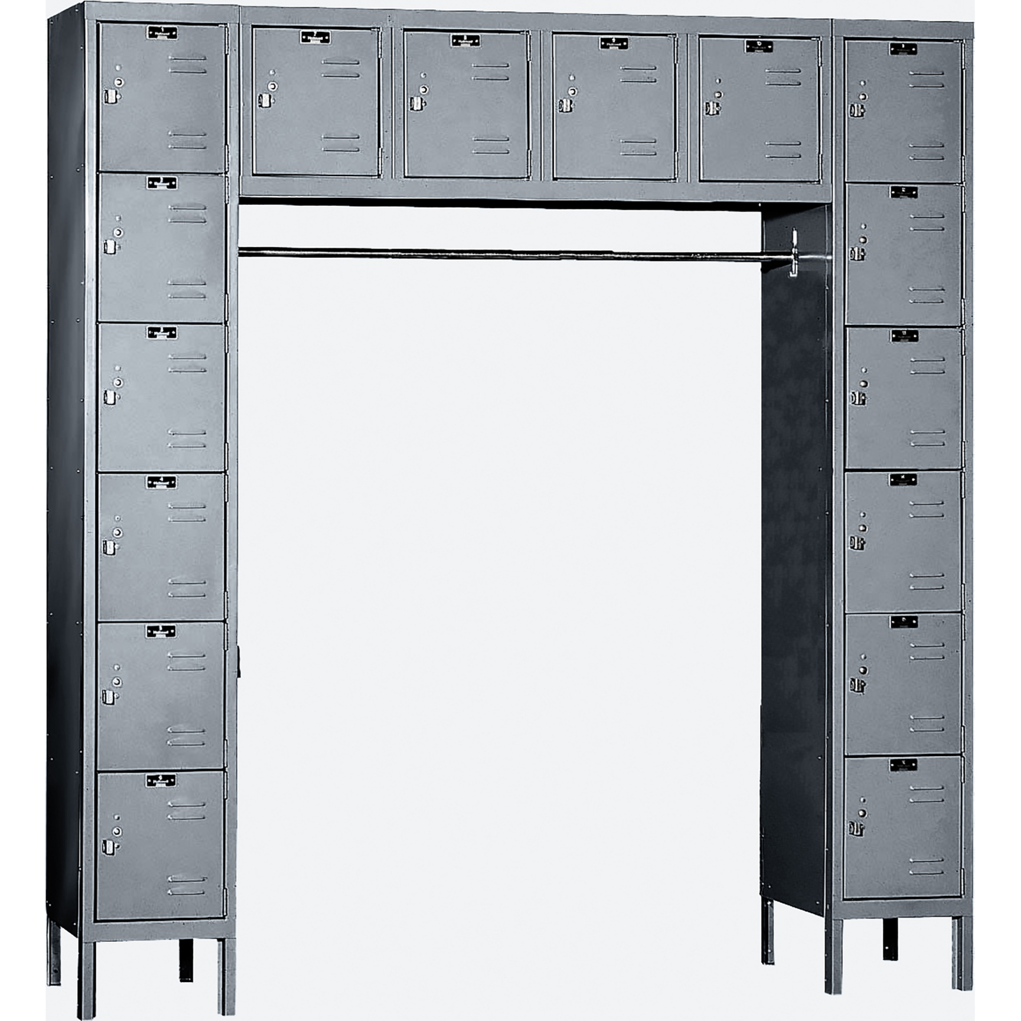 Hallowell, 16-person Locker, Height 78 in, Width 72 in, Color Dark Gray, Model# U1788-16A-HG